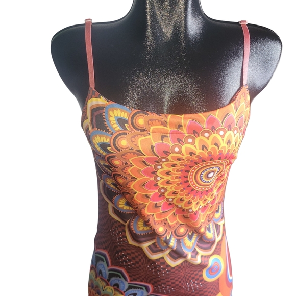 Colorful Mandala Print Dress Sz.XL - Picture 2 of 7